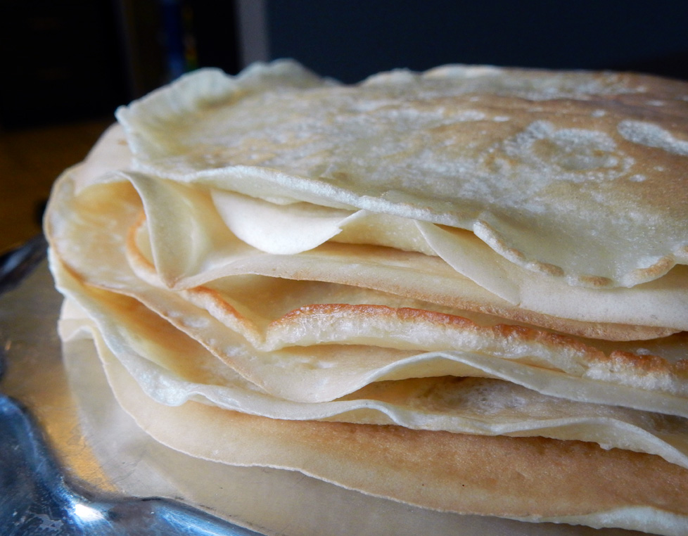 This recipe made approximately 12 crepes