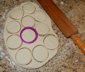 Oma's old rolling pin (Grandma's mom) gets lots of squeaky use around here!